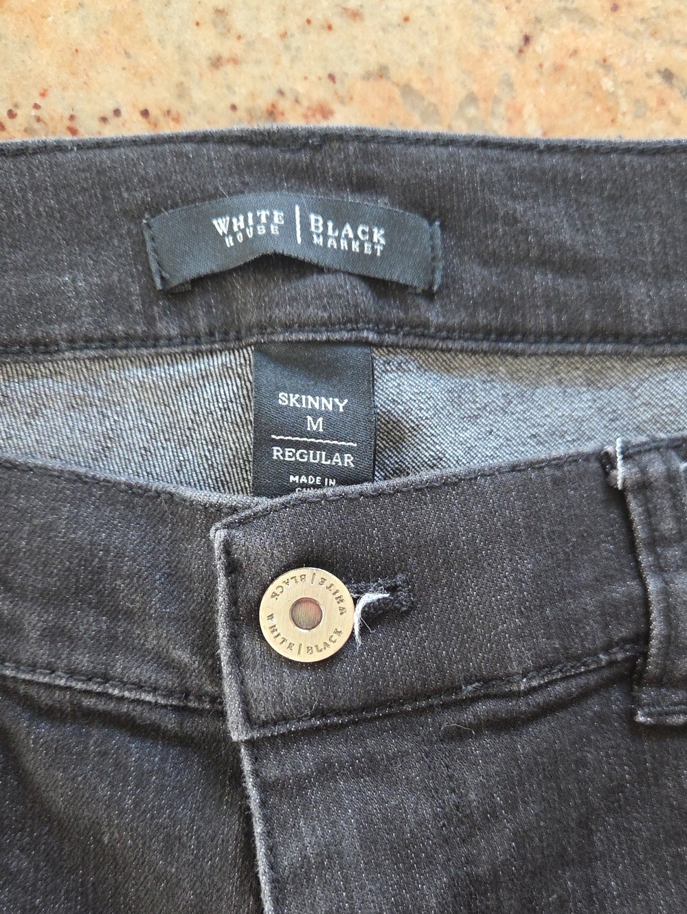 White House Black Market Women's Skinny Jeans - Washed Black